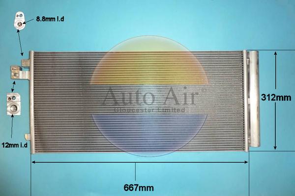 Auto Air Gloucester 16-0020 - Condensator, climatizare - allinparts.ro