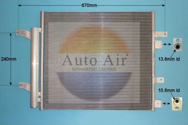 Auto Air Gloucester 16-1414 - Condensator, climatizare - allinparts.ro