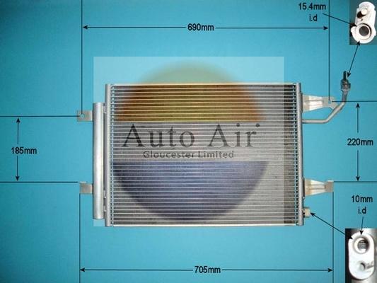 Auto Air Gloucester 16-1069 - Condensator, climatizare - allinparts.ro