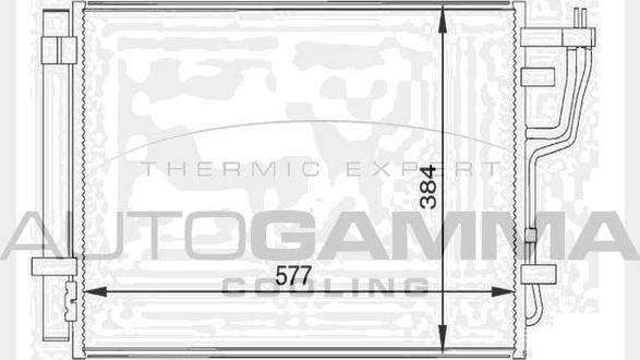 Autogamma 104455 - Condensator, climatizare - allinparts.ro