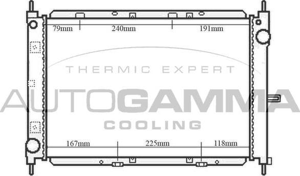 Autogamma 104551 - Radiator, racire motor allinparts.ro