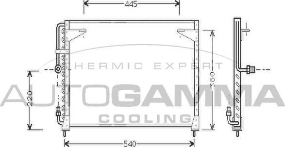 Autogamma 104303 - Condensator, climatizare - allinparts.ro