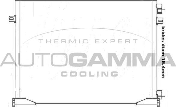Autogamma 105549 - Condensator, climatizare - allinparts.ro