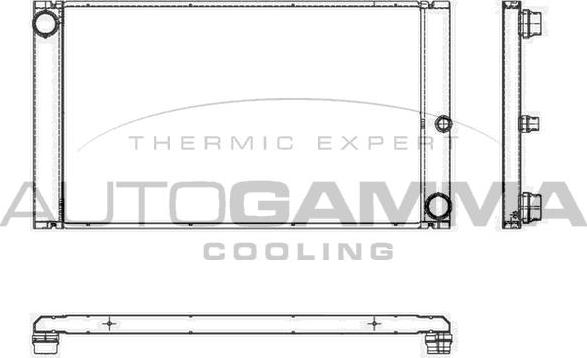 Autogamma 105657 - Radiator, racire motor - allinparts.ro
