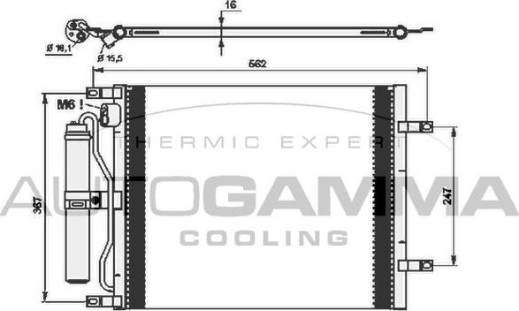 Autogamma 105085 - Condensator, climatizare allinparts.ro