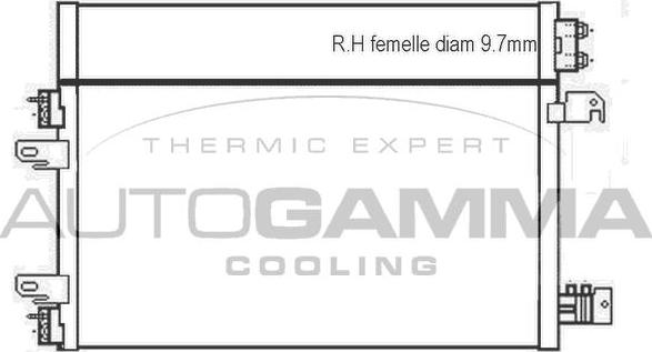 Autogamma 107492 - Condensator, climatizare - allinparts.ro