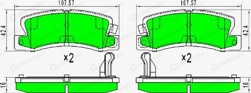 AutomotiveAdriado GLBP0411 - Set placute frana,frana disc allinparts.ro