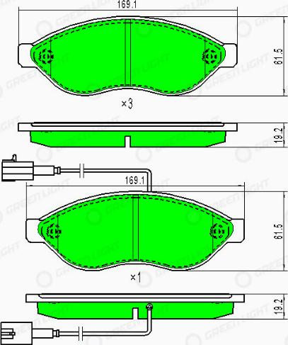 AutomotiveAdriado GLBP0020 - Set placute frana,frana disc - allinparts.ro