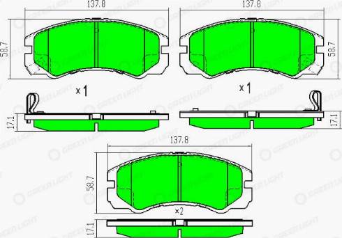 AutomotiveAdriado GLBP0192 - Set placute frana,frana disc allinparts.ro