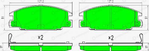 AutomotiveAdriado GLBP0365 - Set placute frana,frana disc allinparts.ro