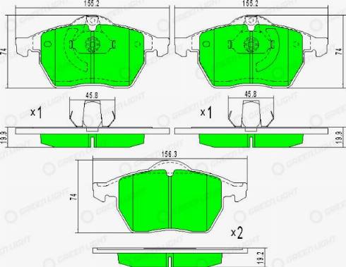 AutomotiveAdriado GLBP0202 - Set placute frana,frana disc allinparts.ro