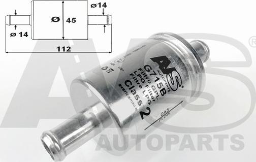 AVS Autoparts G715B - Filtru combustibil - allinparts.ro