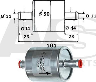 AVS Autoparts G715 - Filtru combustibil - allinparts.ro