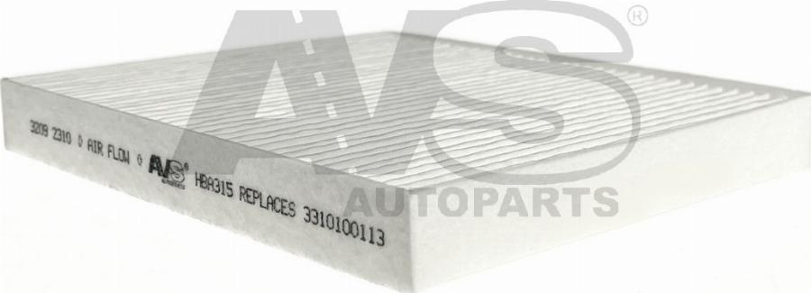 AVS Autoparts HBA315 - Filtru, aer habitaclu - allinparts.ro