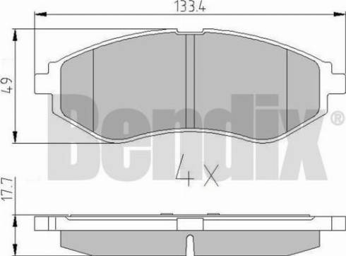 BENDIX 510635 - Set placute frana,frana disc - allinparts.ro