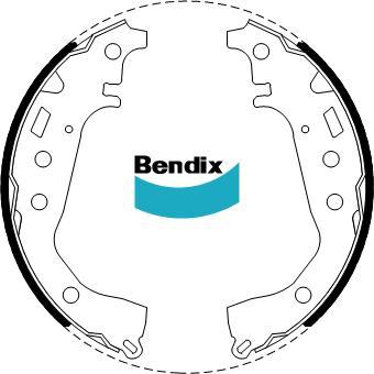BENDIX DS2342 - Set saboti frana allinparts.ro