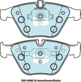 BENDIX DB1498 MKT - Set placute frana,frana disc - allinparts.ro