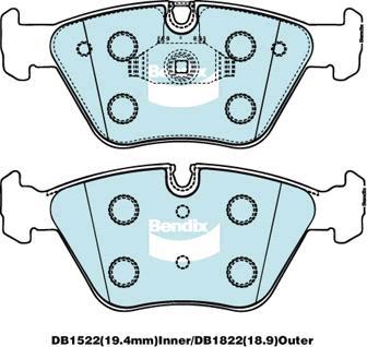 BENDIX DB1522 MKT - Set placute frana,frana disc - allinparts.ro