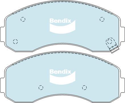 BENDIX DB1817 4WD - Set placute frana,frana disc allinparts.ro