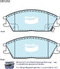 BENDIX DB1252 MKT - Set placute frana,frana disc - allinparts.ro