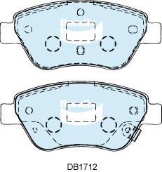 BENDIX DB1712 GCT - Set placute frana,frana disc - allinparts.ro