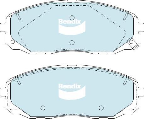 BENDIX DB2454 4WD - Set placute frana,frana disc - allinparts.ro