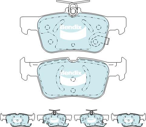 BENDIX DB2406 GCT - Set placute frana,frana disc - allinparts.ro