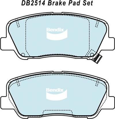 BENDIX DB2514 4WD - Set placute frana,frana disc - allinparts.ro