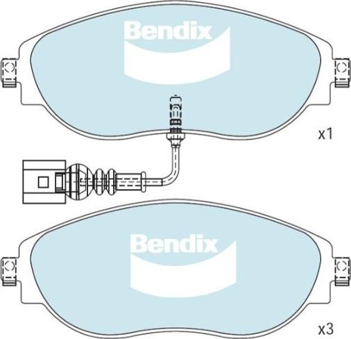 BENDIX DB2513 GCT - Set placute frana,frana disc - allinparts.ro