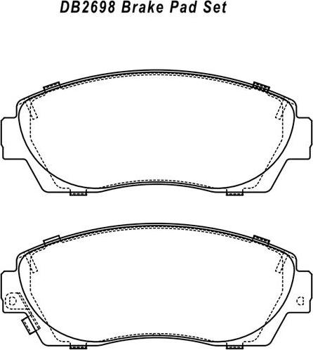 BENDIX DB2698 GCT - Set placute frana,frana disc allinparts.ro