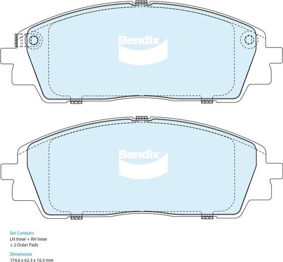 BENDIX DB2646 4WD - Set placute frana,frana disc - allinparts.ro