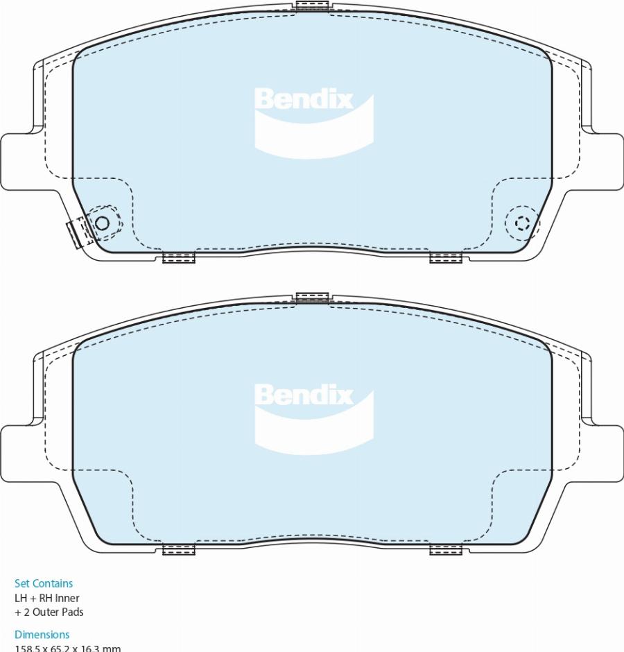BENDIX DB2631 4WD - Set placute frana,frana disc - allinparts.ro