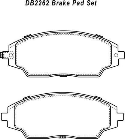 BENDIX DB2262 GCT - Set placute frana,frana disc allinparts.ro