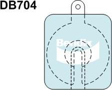 BENDIX DB704 GCT - Set placute frana,frana disc allinparts.ro