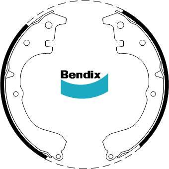 BENDIX DS2203 - Set saboti frana allinparts.ro
