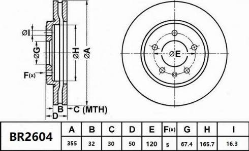Bendix-AU BR2605 - Disc frana - allinparts.ro