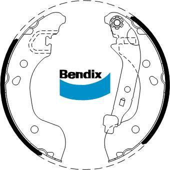 Bendix-AU BS5261 - Set saboti frana allinparts.ro