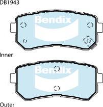 Bendix-AU DB1943 4WD - Set placute frana,frana disc allinparts.ro