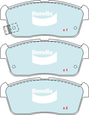 Bendix-AU DB1674 GCT - Set placute frana,frana disc allinparts.ro