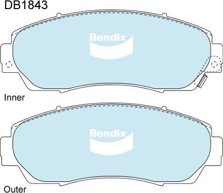 Bendix-AU DB1843 -4WD - Set placute frana,frana disc - allinparts.ro