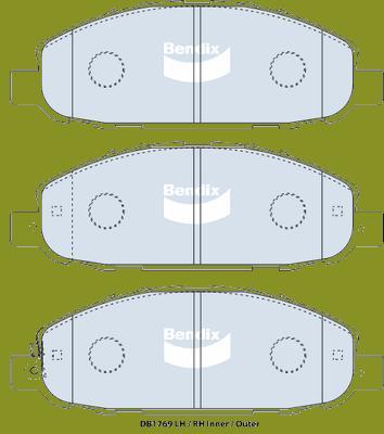 Bendix-AU DB1769 HD - Set placute frana,frana disc allinparts.ro