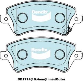 Bendix-AU DB1714 GCT - Set placute frana,frana disc allinparts.ro