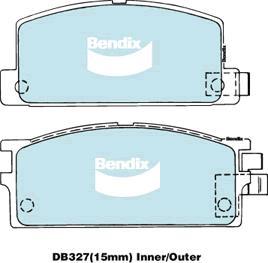 Bendix-AU DB327 -4WD - Set placute frana,frana disc allinparts.ro