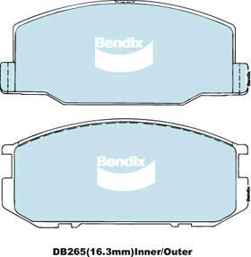 Bendix-AU DB265 GCT - Set placute frana,frana disc allinparts.ro