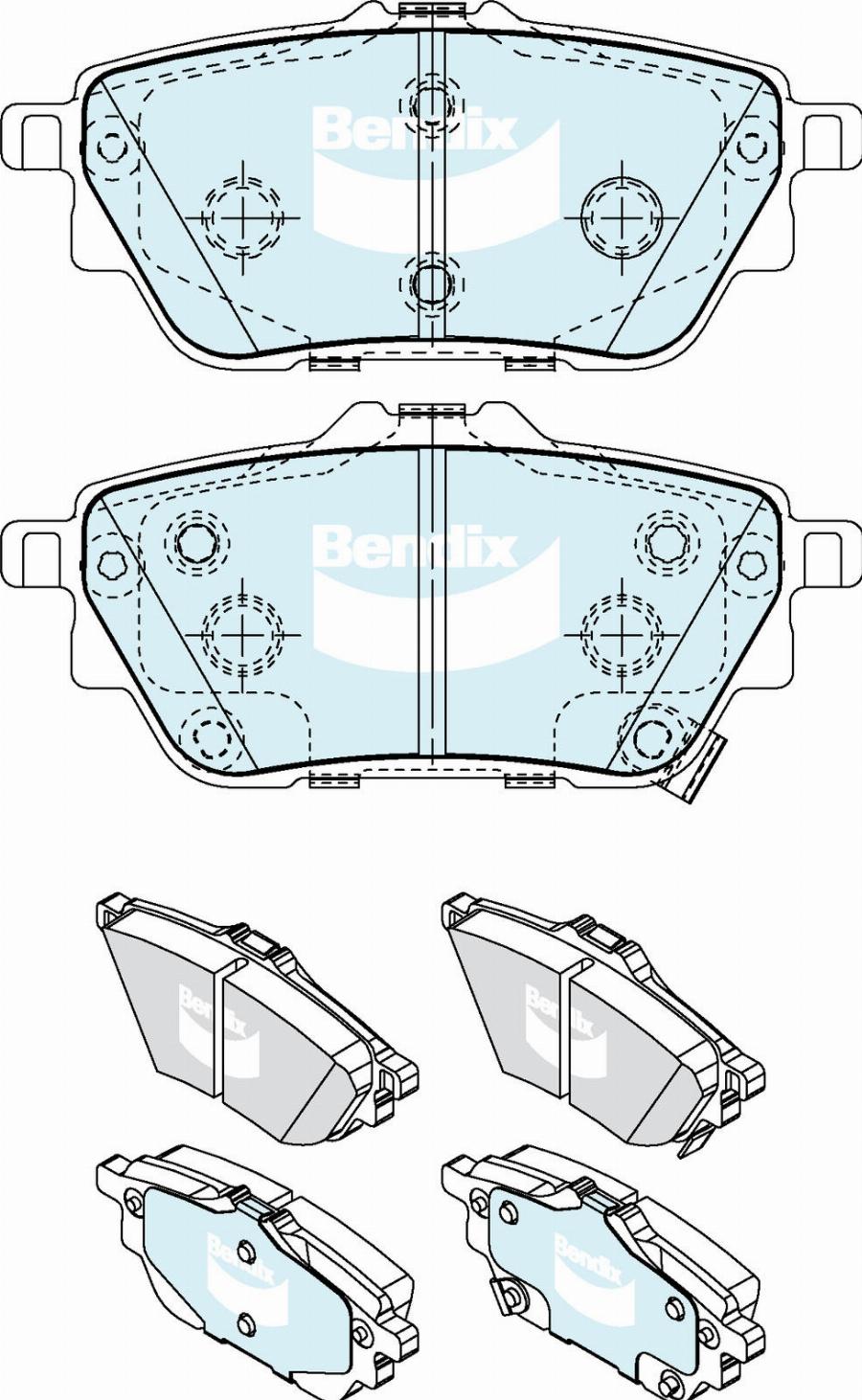 Bendix-AU DB2669 4WD - Set placute frana,frana disc allinparts.ro