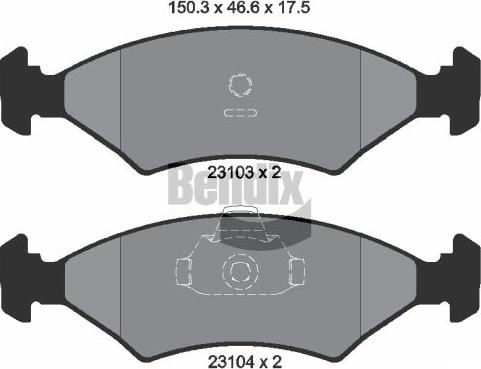 BENDIX Braking BPD1923 - Set placute frana,frana disc - allinparts.ro