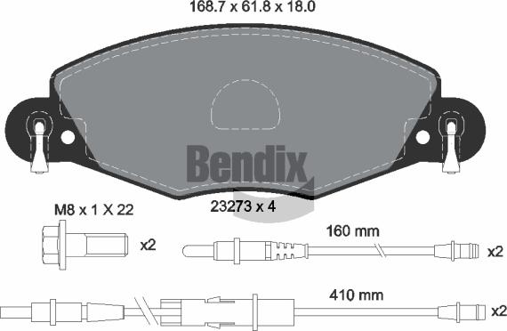 BENDIX Braking BPD1503 - Set placute frana,frana disc - allinparts.ro
