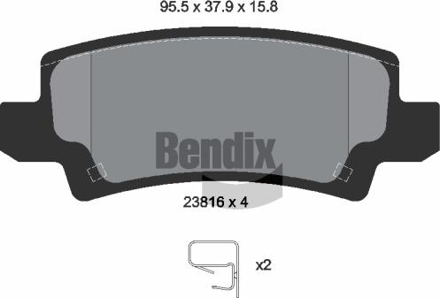 BENDIX Braking BPD1370 - Set placute frana,frana disc allinparts.ro