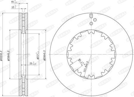 Beral BCR225A - Disc frana allinparts.ro