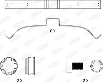Beral FAC175 - Set accesorii, placute frana - allinparts.ro